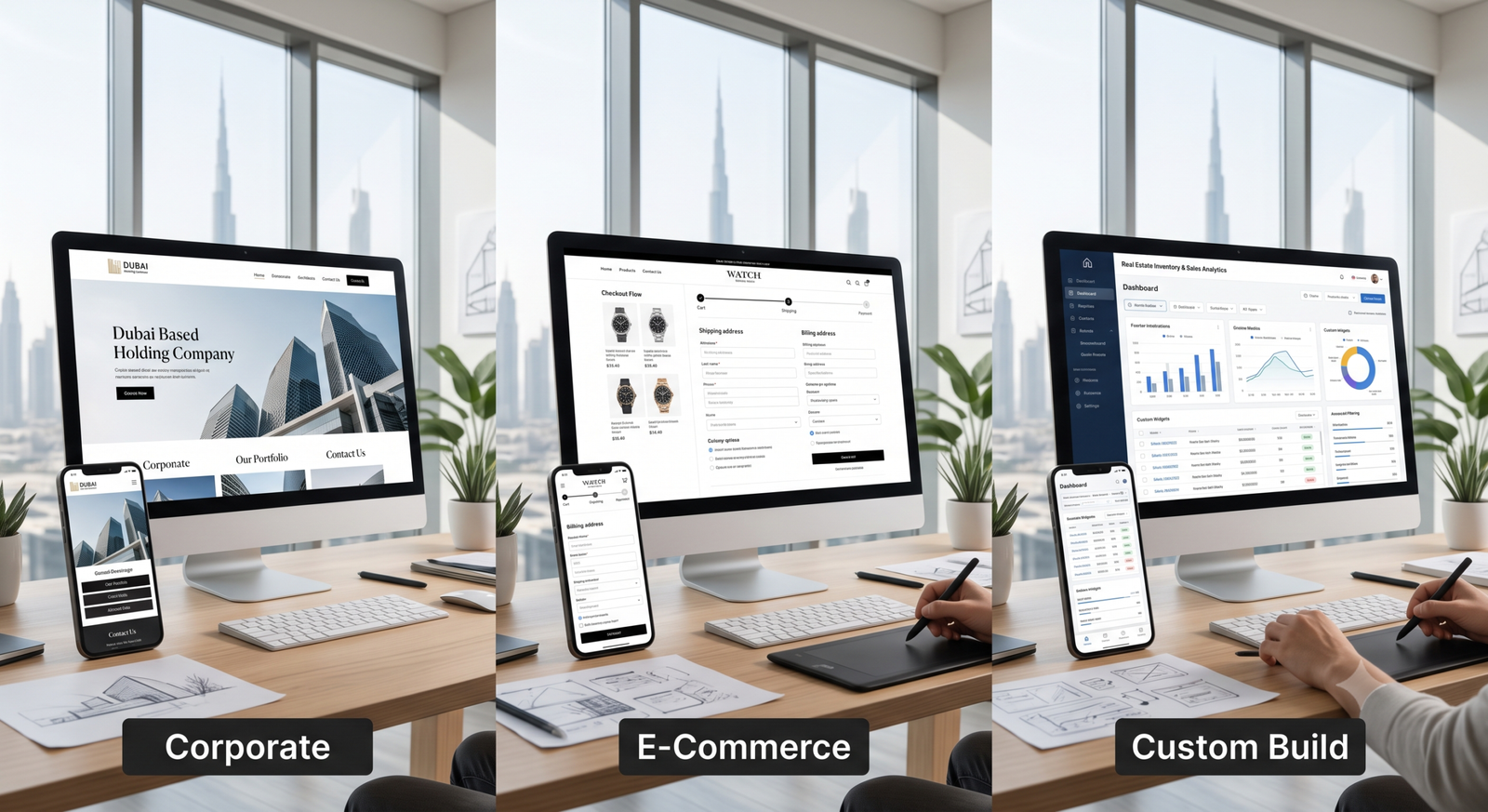Website Design Service in Dubai - Corporate vs E-Commerce vs Custom Builds Compared